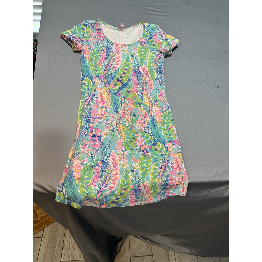 New Lilly Pulitzer French Terry Dress Catch the Wave‎ XXS - Picture 2 of 8